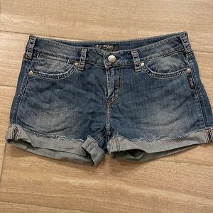 Silver Jean Shorts